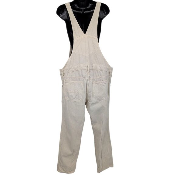 Old Navy Maternity Side Panel Overalls Women Size 14 Straight Leg Utility Casual - Picture 2 of 13